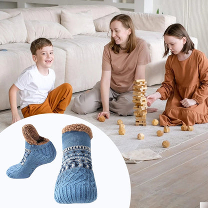 Zentrivo Knitted Slipper Socks with Fleece Lining