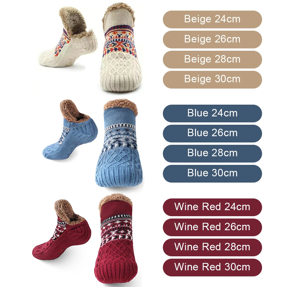 Zentrivo Knitted Slipper Socks with Fleece Lining