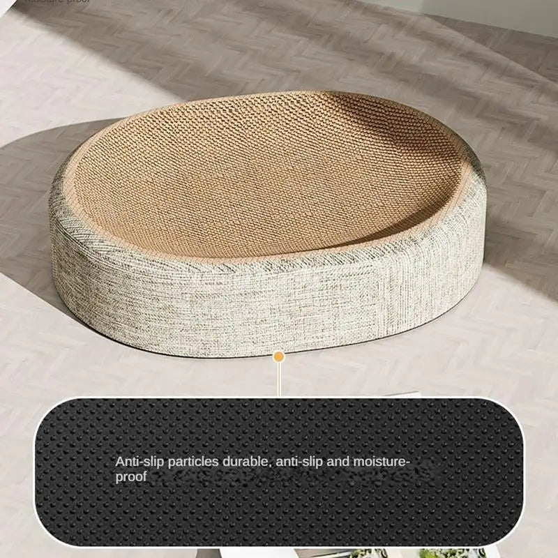 Zentrivo Oval Sisal 2 in 1 Cat Scratcher Bed