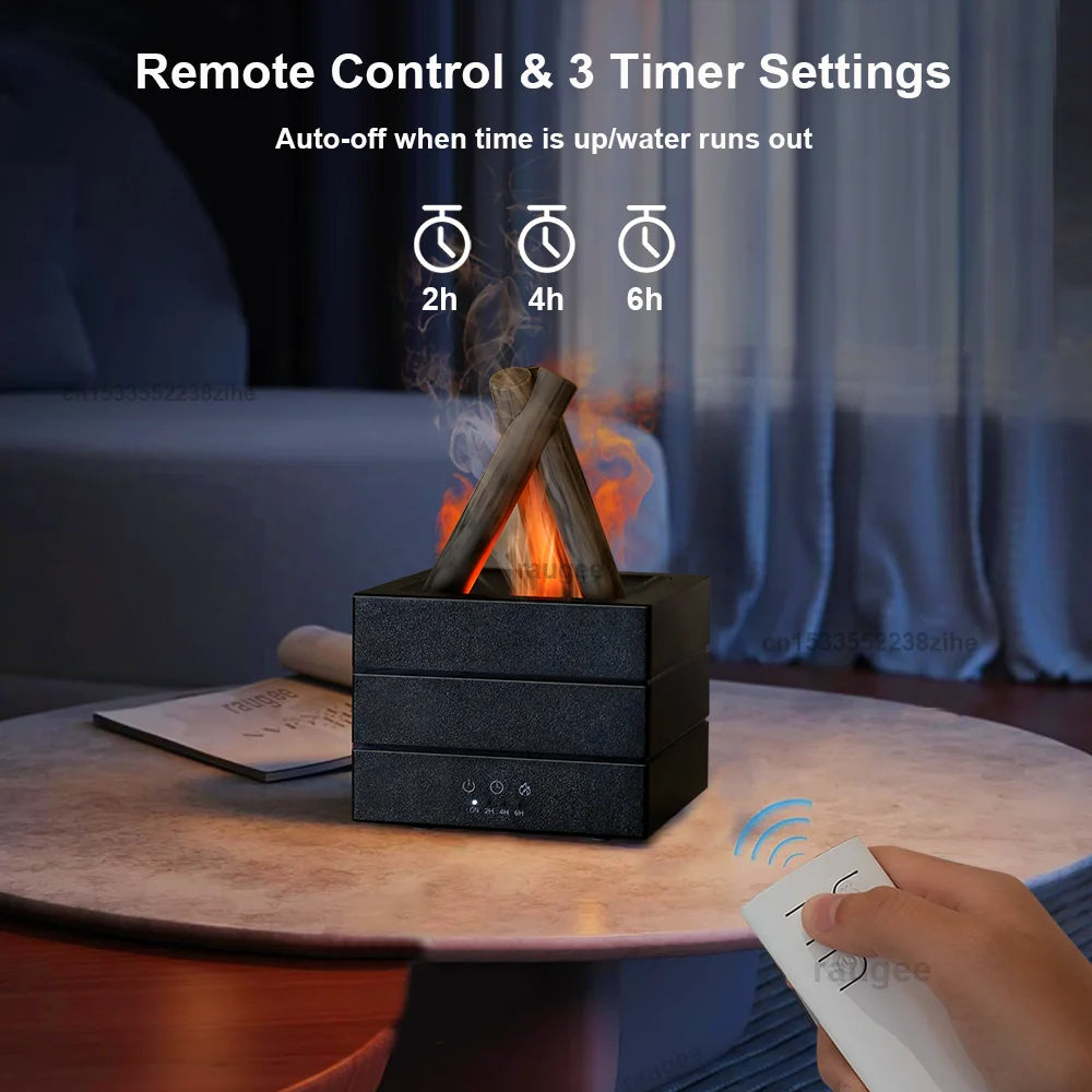 Zentrivo Realistic Flame Aroma Diffuser and Humidifier