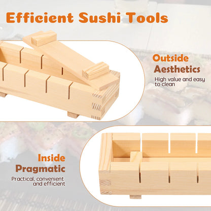 Zentrivo Handcrafted Wooden Sushi Maker Press Mold
