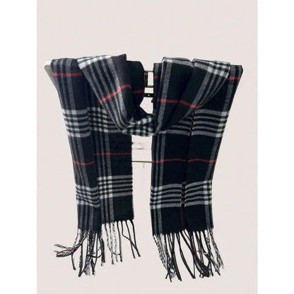 Zentrivo Plaid Cashmere Feel Winter Scarf and Neck Warmer