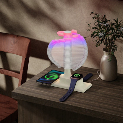 Zentrivo Spiral Tree Table Lamp with Integrated Wireless