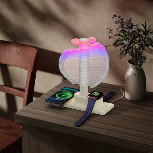 Zentrivo Spiral Tree Table Lamp with Integrated Wireless