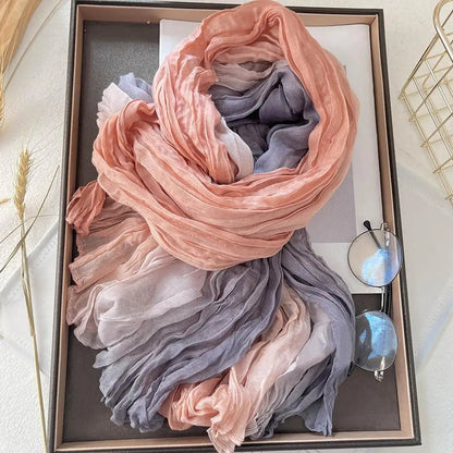 Zentrivo Soft Gradient Cotton Shawl Ladies Winter Scarf