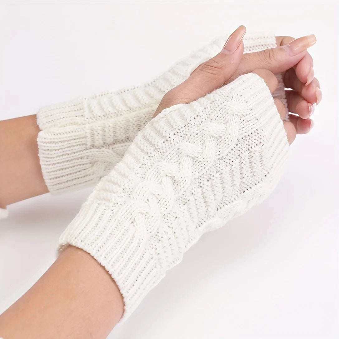 Zentrivo Knit Womens Winter Fingerless Gloves