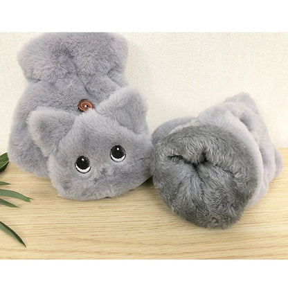 Zentrivo Plush Animal Fingerless Gloves