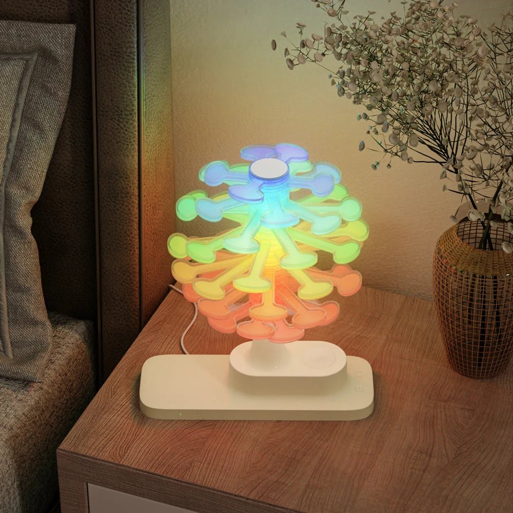 Zentrivo Spiral Tree Table Lamp with Integrated Wireless