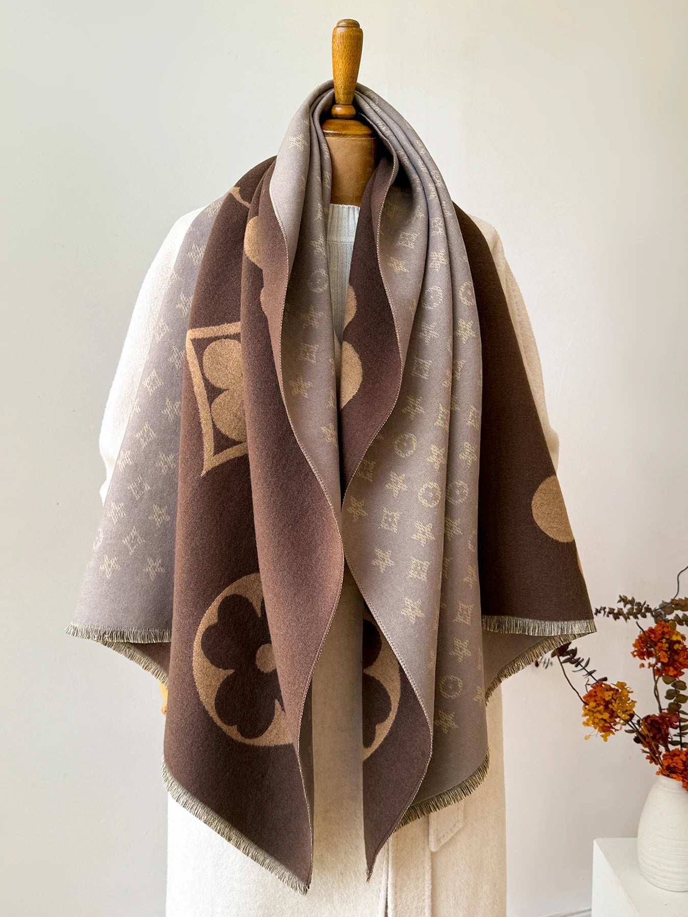 Zentrivo Luxury Faux Cashmere Winter Scarf Neck Warmer