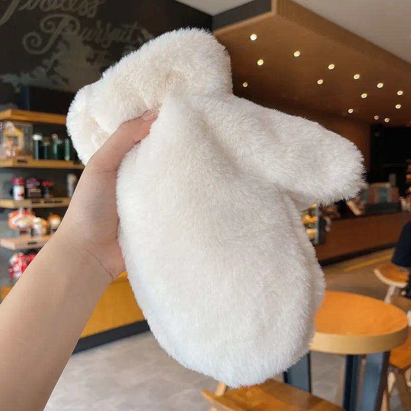 Zentrivo Fluffy Plush Mittens Winter Warm Gloves