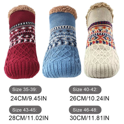 Zentrivo Knitted Slipper Socks with Fleece Lining