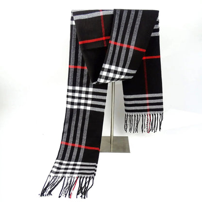 Zentrivo Plaid Cashmere Feel Winter Scarf and Neck Warmer