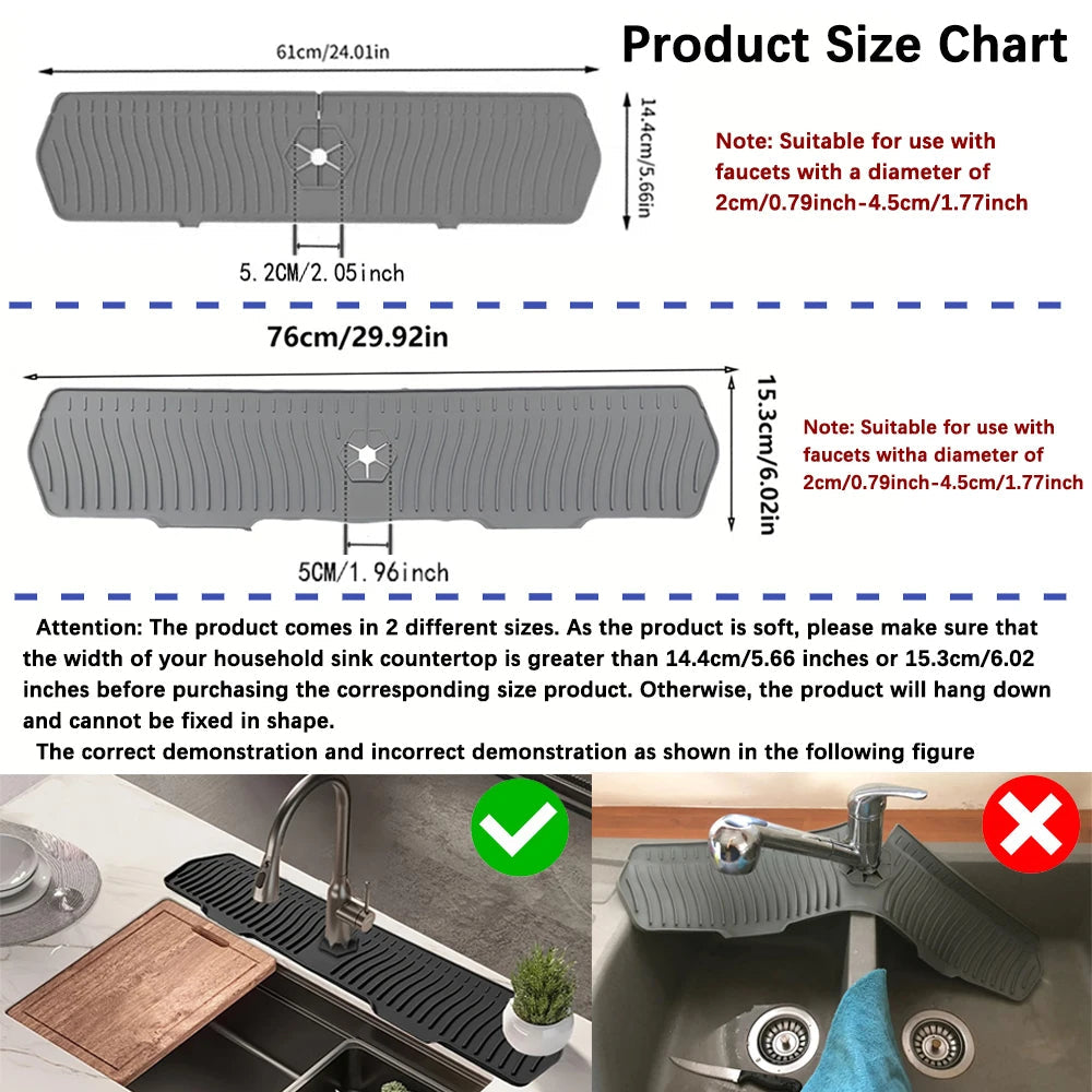Zentrivo Silicone Kitchen Sink Splash Guard