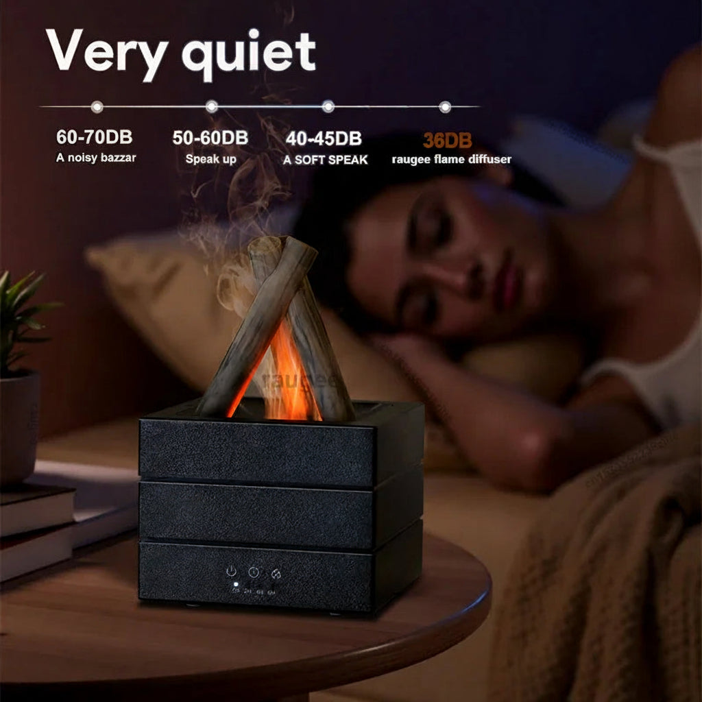 Zentrivo Realistic Flame Aroma Diffuser and Humidifier