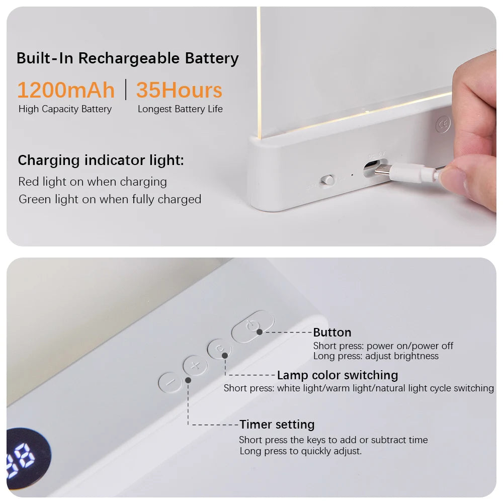 Zentrivo LED Night Vision Flat Panel Reading Light