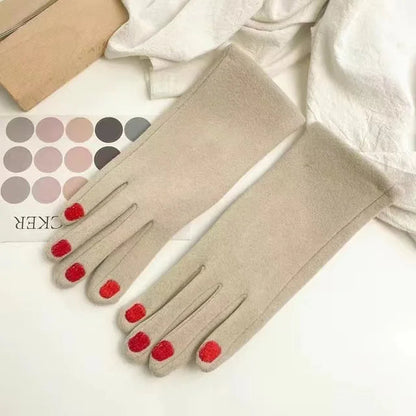 Zentrivo Touch Screen Winter Gloves with Nail Polish Design