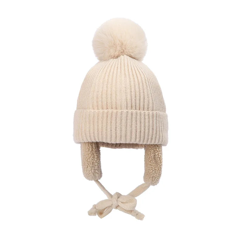 Zentrivo Kids Knit Beanie Winter Hat with Earflaps