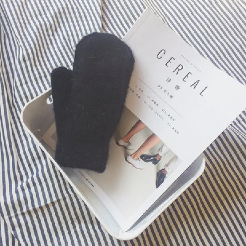 Zentrivo Cashmere Knit Mittens Winter for Women