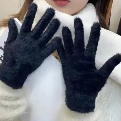 Zentrivo Soft Plush Winter Gloves for Women