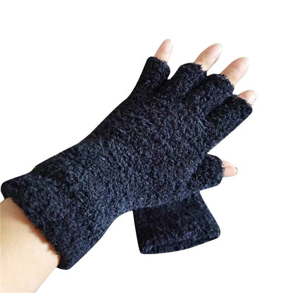 Zentrivo Winter Comfort Knit Half Finger Gloves