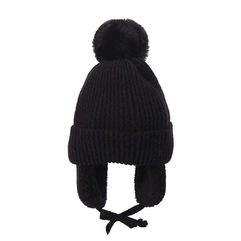 Zentrivo Kids Knit Beanie Winter Hat with Earflaps