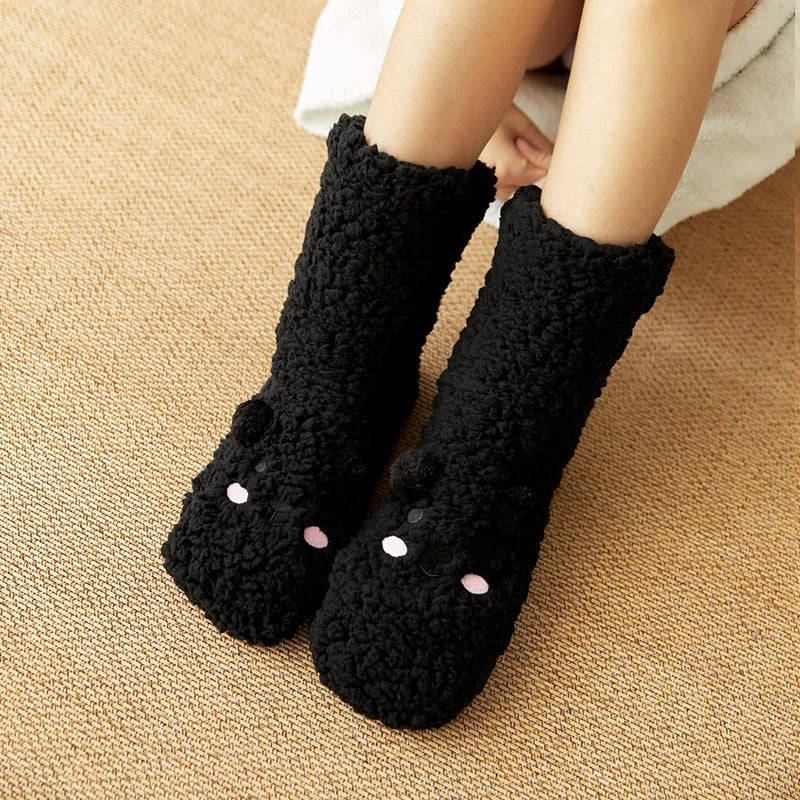 Zentrivo Kawaii Bear Fleece Warm Socks