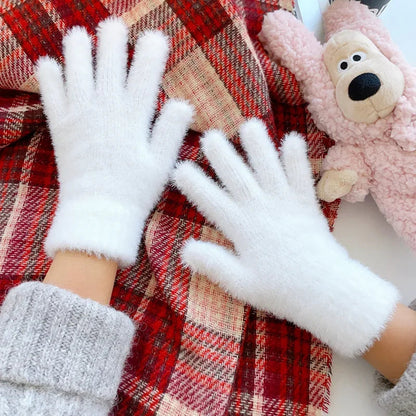 Zentrivo Soft Plush Winter Gloves for Women