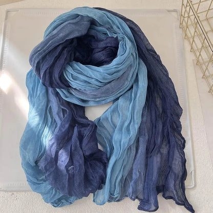 Zentrivo Soft Gradient Cotton Shawl Ladies Winter Scarf