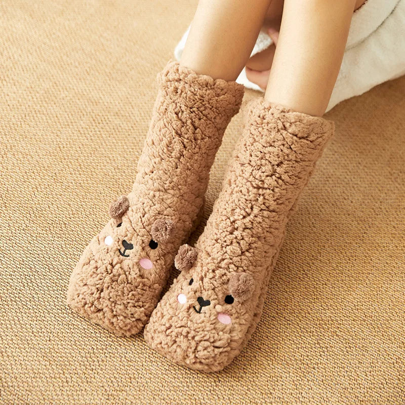 Zentrivo Kawaii Bear Fleece Warm Socks