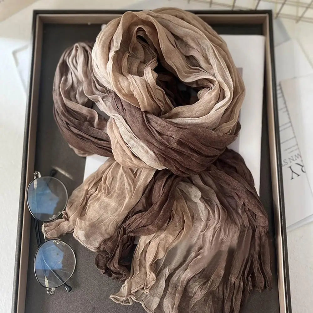 Zentrivo Soft Gradient Cotton Shawl Ladies Winter Scarf