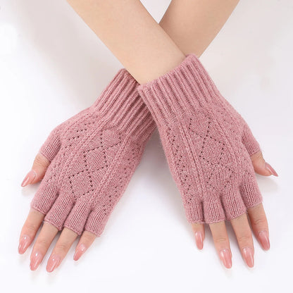 Zentrivo Soft Knit Fingerless Gloves for Winter