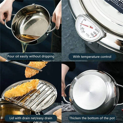 Zentrivo Japanese Deep Frying Pot