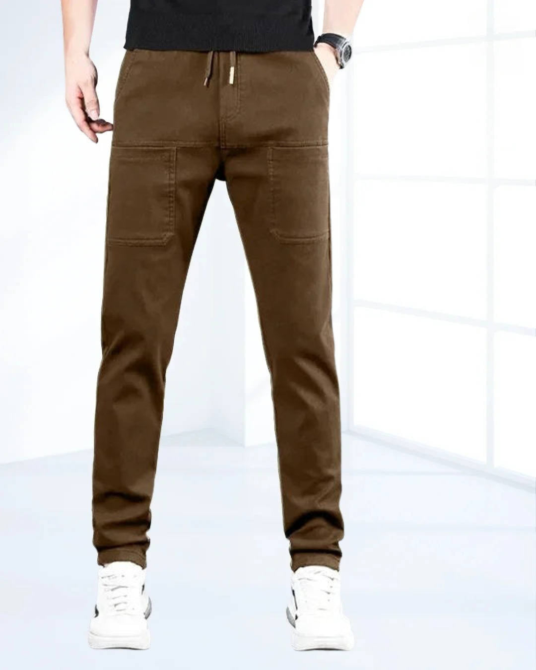 Zentrivo Men's High Stretch Cargo Pants with Pockets