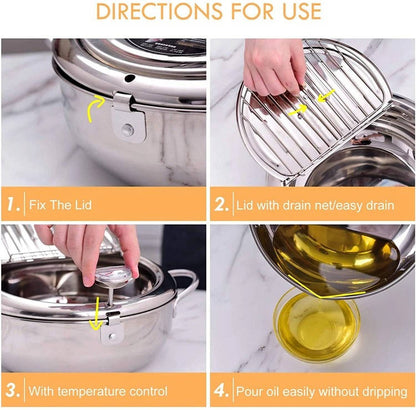 Zentrivo Japanese Deep Frying Pot
