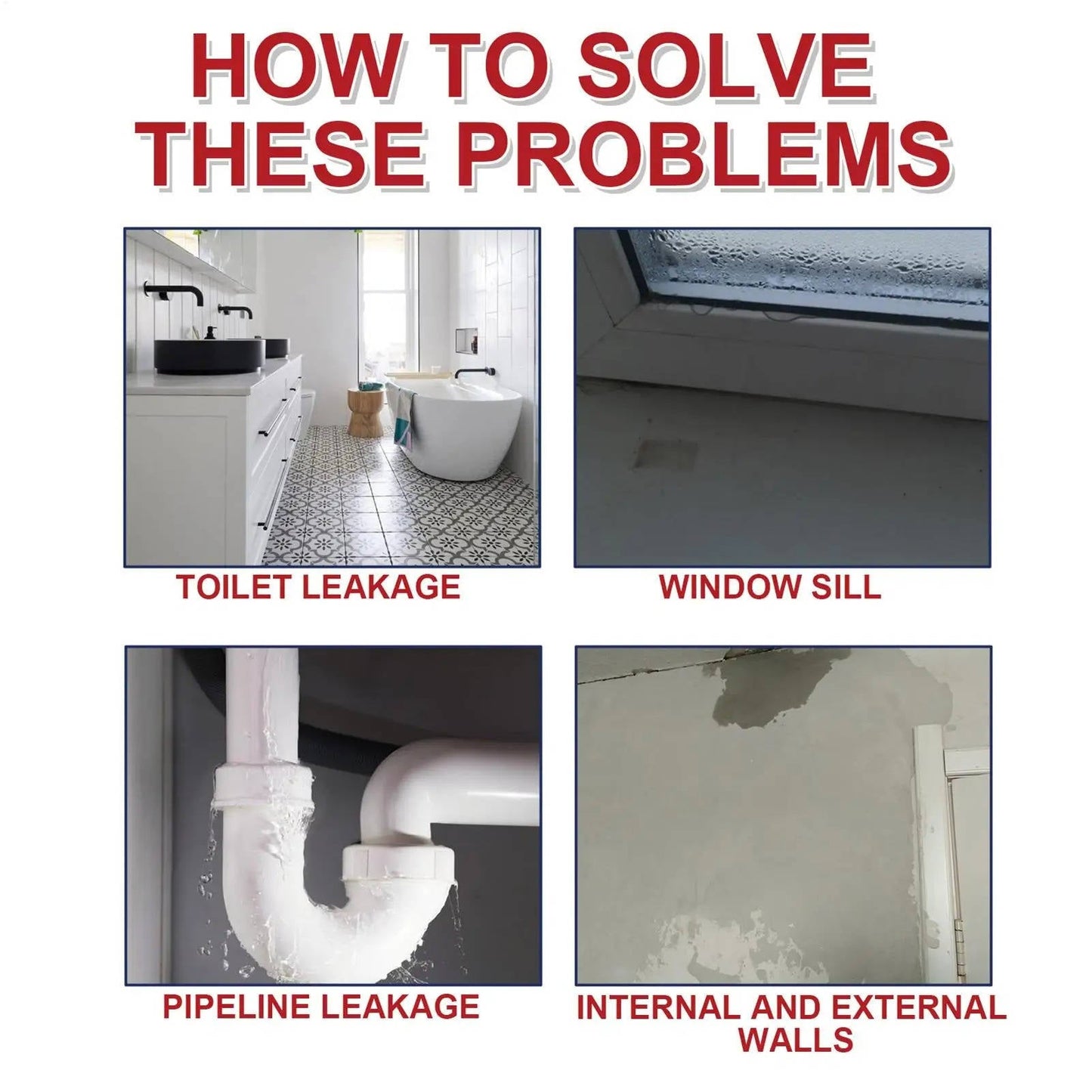 Zentrivo 2 Set Leak Repair Waterproof Sealant Spray All