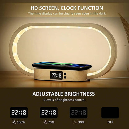 Zentrivo Alarm Clock with Wireless Charging and Night Light