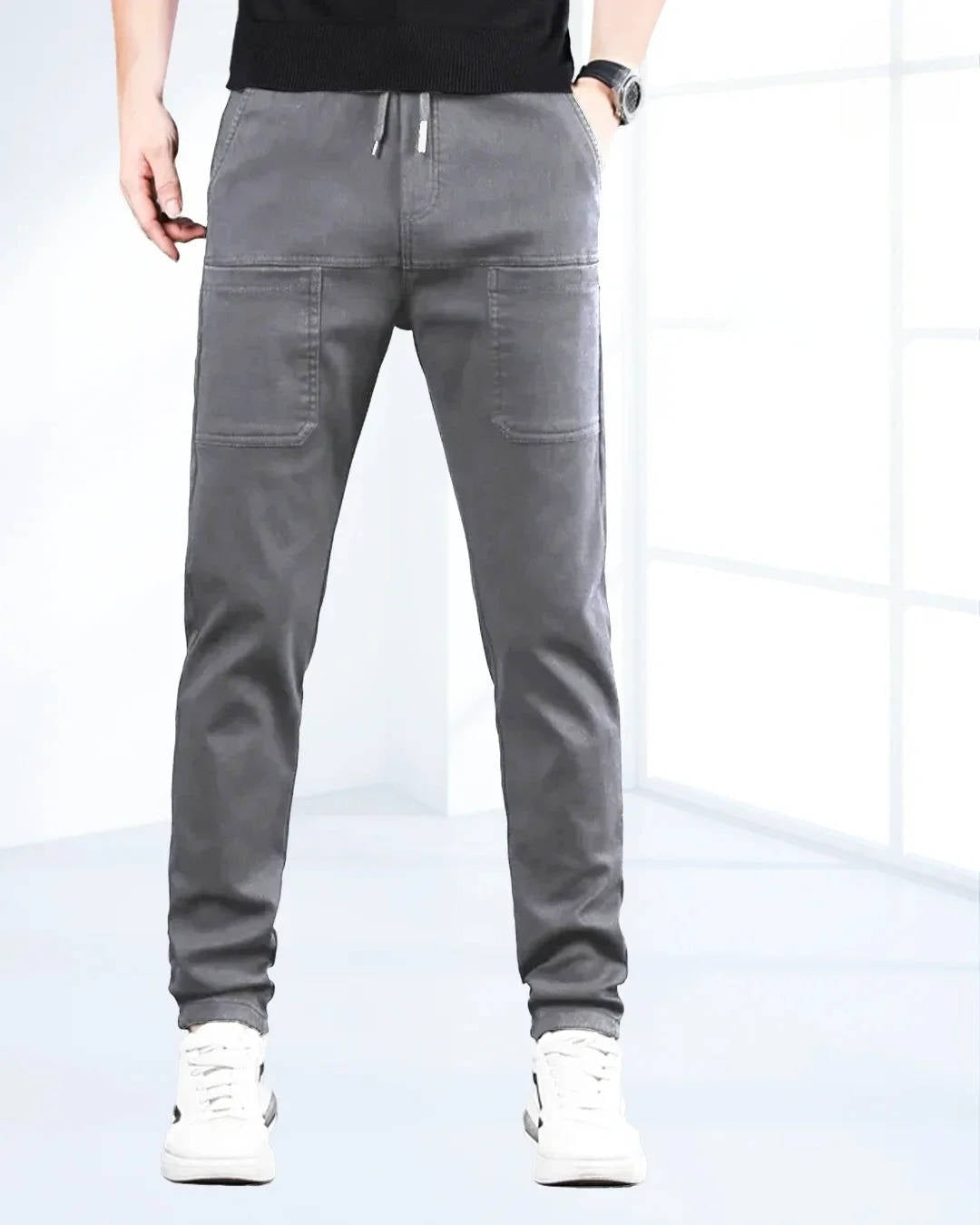 Zentrivo Men's High Stretch Cargo Pants with Pockets