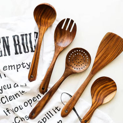 Zentrivo 6pcs Wooden Utensils Set