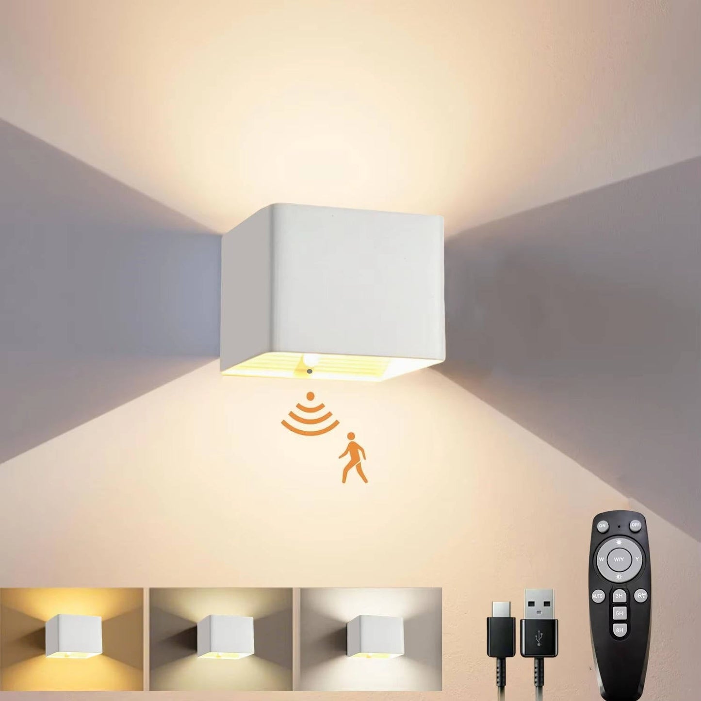 Zentrivo Indoor Wall Light with Motion Sensor & Remote