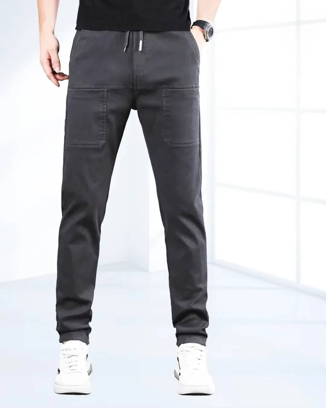 Zentrivo Men's High Stretch Cargo Pants with Pockets