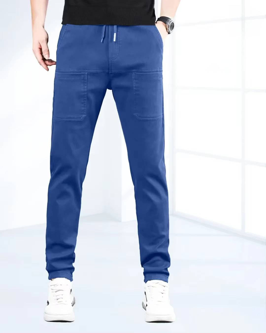 Zentrivo Men's High Stretch Cargo Pants with Pockets