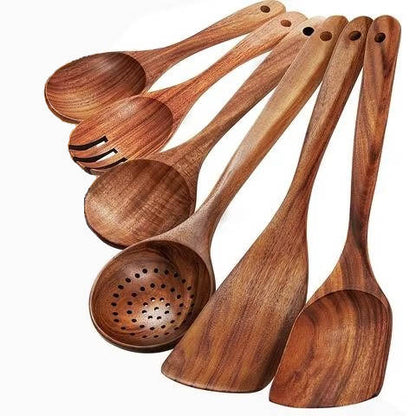 Zentrivo 6pcs Wooden Utensils Set