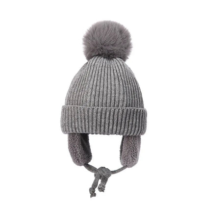 Zentrivo Kids Knit Beanie Winter Hat with Earflaps
