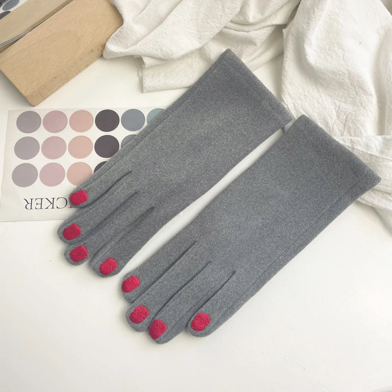 Zentrivo Touch Screen Winter Gloves with Nail Polish Design