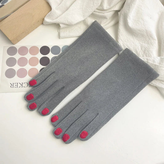 Zentrivo Touch Screen Winter Gloves with Nail Polish Design