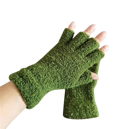 Zentrivo Winter Comfort Knit Half Finger Gloves