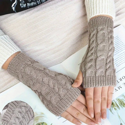 Zentrivo Knit Womens Winter Fingerless Gloves