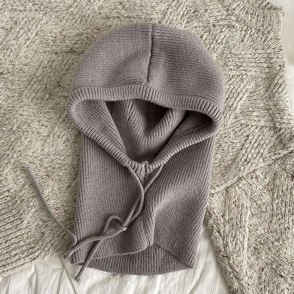 Zentrivo Knitted Hooded Balaclava Hat Neck Warmer