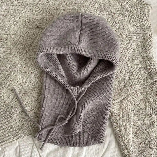 Zentrivo Knitted Hooded Balaclava Hat Neck Warmer