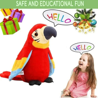Zentrivo Talking & Music-Playing Parrot Plush Toy